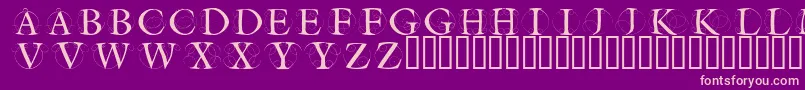 フォントCircleinitialsfree – 紫の背景にピンクのフォント