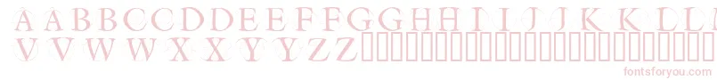 Circleinitialsfree-Schriftart – Rosa Schriften auf weißem Hintergrund