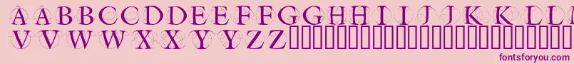 fuente Circleinitialsfree – Fuentes Moradas Sobre Fondo Rosa