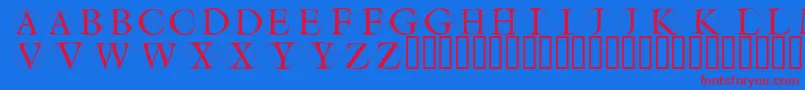 Fonte Circleinitialsfree – fontes vermelhas em um fundo azul