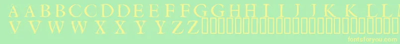 Circleinitialsfree Font – Yellow Fonts on Green Background