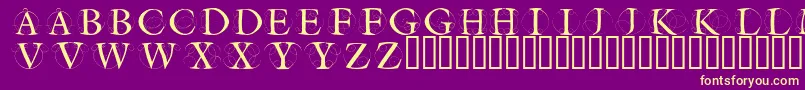 Circleinitialsfree Font – Yellow Fonts on Purple Background