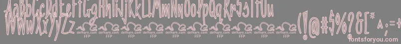 PenitenciaInlineDemoFfp Font – Pink Fonts on Gray Background