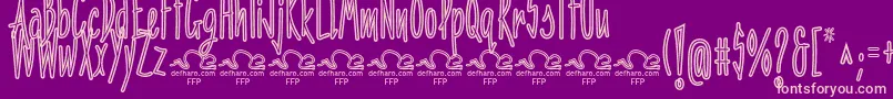 PenitenciaInlineDemoFfp Font – Pink Fonts on Purple Background