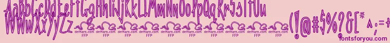 PenitenciaInlineDemoFfp Font – Purple Fonts on Pink Background