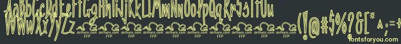 PenitenciaInlineDemoFfp Font – Yellow Fonts on Black Background