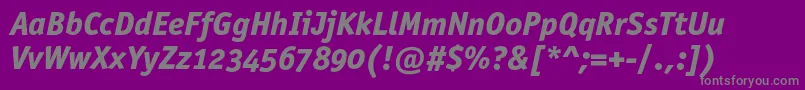 OfficinasansextraboldoscItalic Font – Gray Fonts on Purple Background
