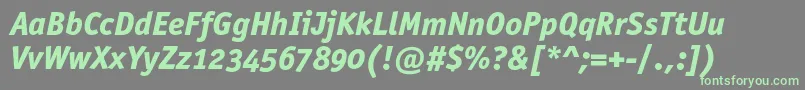OfficinasansextraboldoscItalic Font – Green Fonts on Gray Background