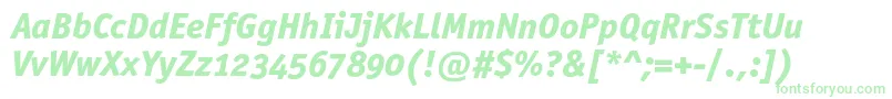 OfficinasansextraboldoscItalic Font – Green Fonts on White Background