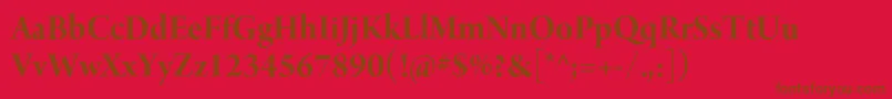 Police ArnoproBold36pt – polices brunes sur fond rouge