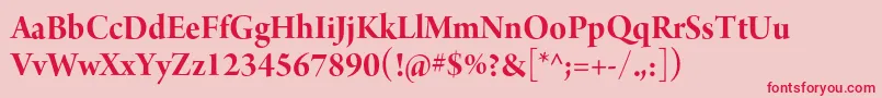 ArnoproBold36pt Font – Red Fonts on Pink Background