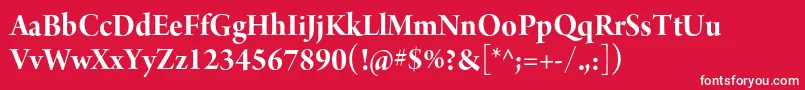 ArnoproBold36pt Font – White Fonts on Red Background