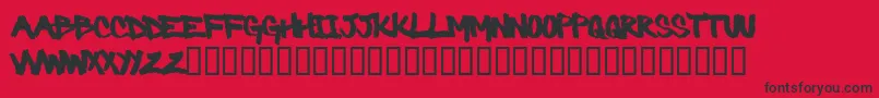 Barbaric Font – Black Fonts on Red Background