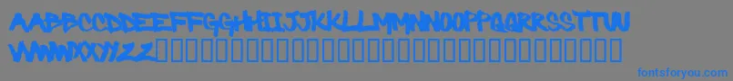 Barbaric Font – Blue Fonts on Gray Background