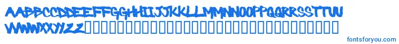 Więcej informacji o czcionce Barbaric Czcionka Barbaric – niebieskie czcionki
