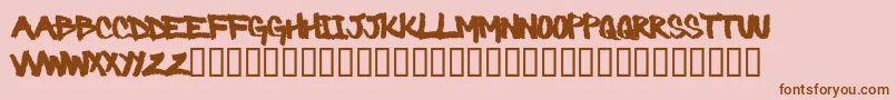 More about Barbaric Font Barbaric Font – Brown Fonts on Pink Background