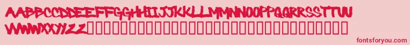 Barbaric Font – Red Fonts on Pink Background