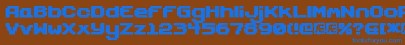 Шрифт Gaposiss – синие шрифты на коричневом фоне