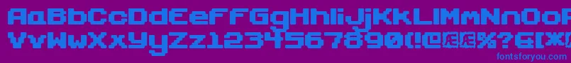 Gaposiss Font – Blue Fonts on Purple Background