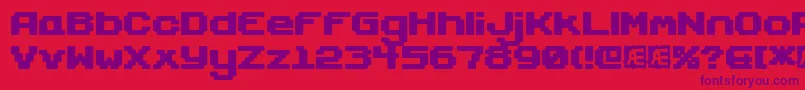 Gaposiss Font – Purple Fonts on Red Background