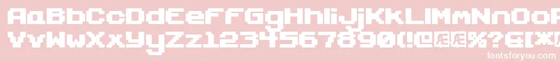 Gaposiss-fontti – valkoiset fontit vaaleanpunaisella taustalla