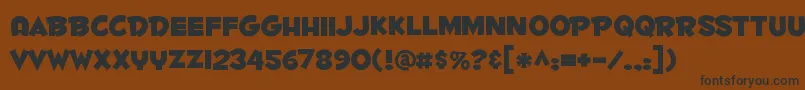 Fontdinerdotcom ffy Font – Black Fonts on Brown Background