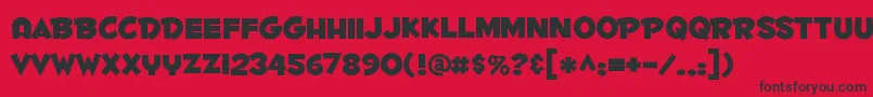 Fontdinerdotcom ffy Font – Black Fonts on Red Background