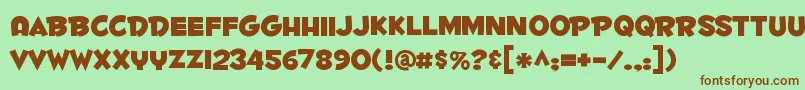 Fontdinerdotcom ffy Font – Brown Fonts on Green Background