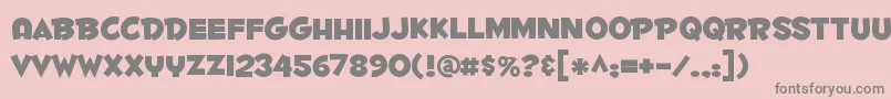 Fontdinerdotcom ffy Font – Gray Fonts on Pink Background