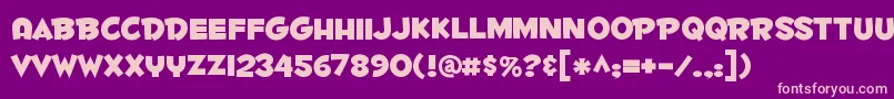 Fontdinerdotcom ffy Font – Pink Fonts on Purple Background