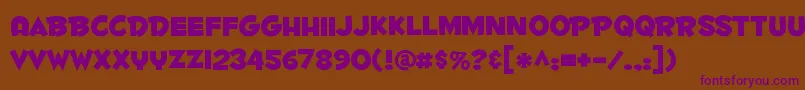 Police Fontdinerdotcom ffy – polices violettes sur fond brun
