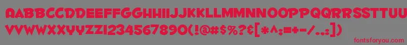 Fontdinerdotcom ffy Font – Red Fonts on Gray Background