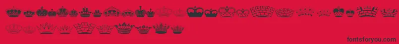 Intellectacrowns Font – Black Fonts on Red Background