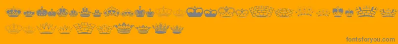 Intellectacrowns Font – Gray Fonts on Orange Background