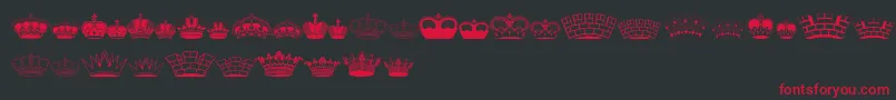 Saiba mais sobre a fonte Intellectacrowns Fonte Intellectacrowns – fontes vermelhas em um fundo preto