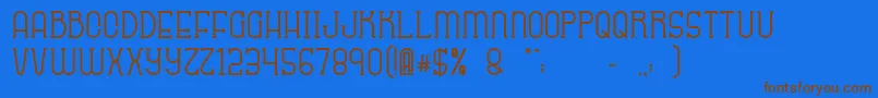 Sabitype Font – Brown Fonts on Blue Background