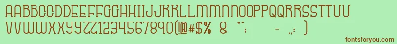 Sabitype Font – Brown Fonts on Green Background