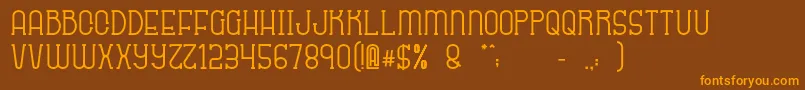 Sabitype Font – Orange Fonts on Brown Background