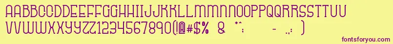 Sabitype Font – Purple Fonts on Yellow Background