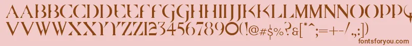 Quakecyr Font – Brown Fonts on Pink Background