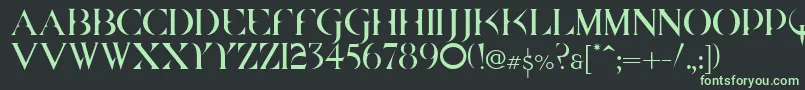 Quakecyr Font – Green Fonts on Black Background