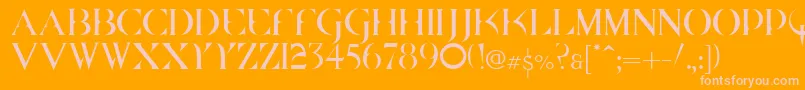 Quakecyr Font – Pink Fonts on Orange Background