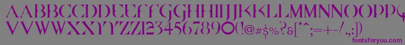 Quakecyr Font – Purple Fonts on Gray Background