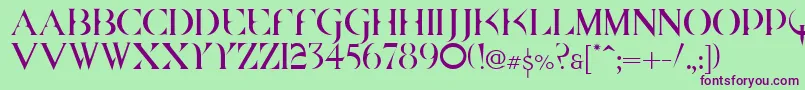 Quakecyr Font – Purple Fonts on Green Background