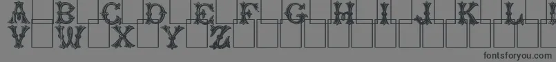 Trefoilcapitals Font – Black Fonts on Gray Background