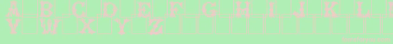Trefoilcapitals Font – Pink Fonts on Green Background