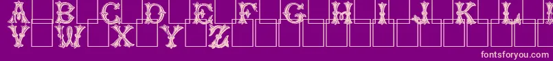 Trefoilcapitals Font – Pink Fonts on Purple Background