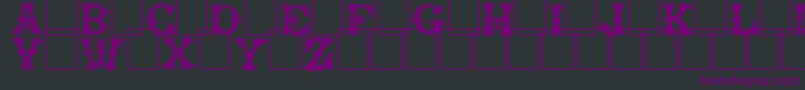 Trefoilcapitals Font – Purple Fonts on Black Background
