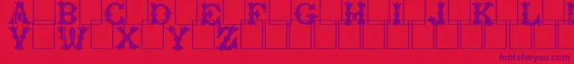 Fonte Trefoilcapitals – fontes roxas em um fundo vermelho