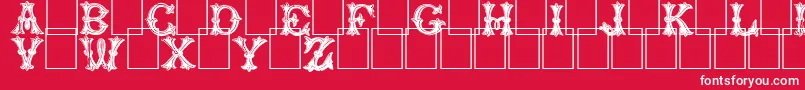 fuente Trefoilcapitals – Fuentes Blancas Sobre Fondo Rojo